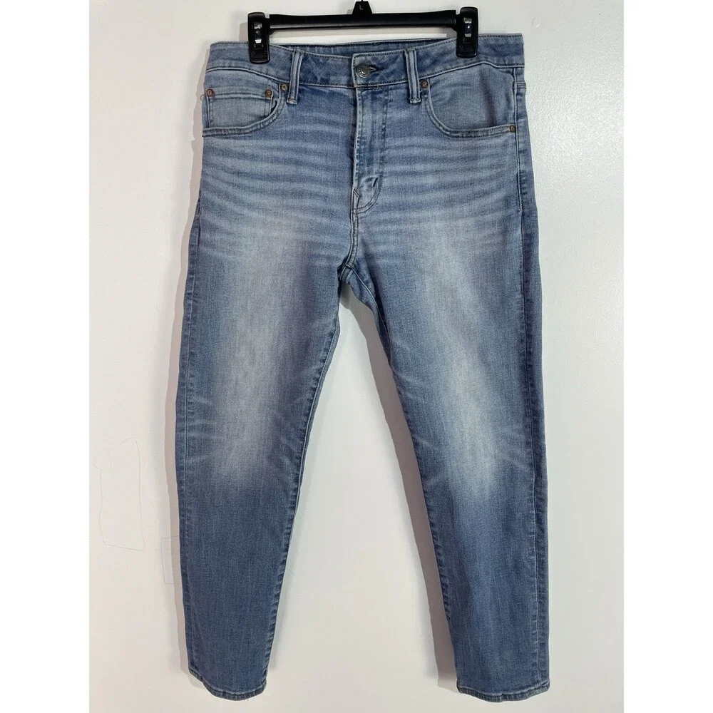 American Eagle Jeans Mens 33x30 Airflex+ Athletic Fit Tapered Leg Faded Stretch